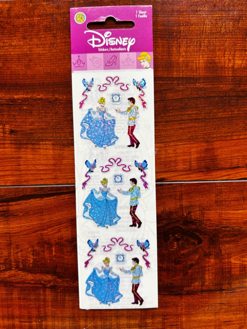 Disney New Vintage Sandy Lion Cinderella Sleeping Beauty Sticker Sheets - Picture 4 of 5